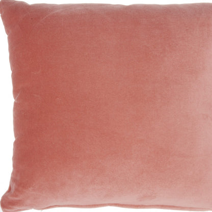 16" Pink Velvet Throw Pillow