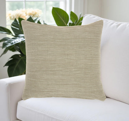 Taupe Distressed Stripes Throw Pillow