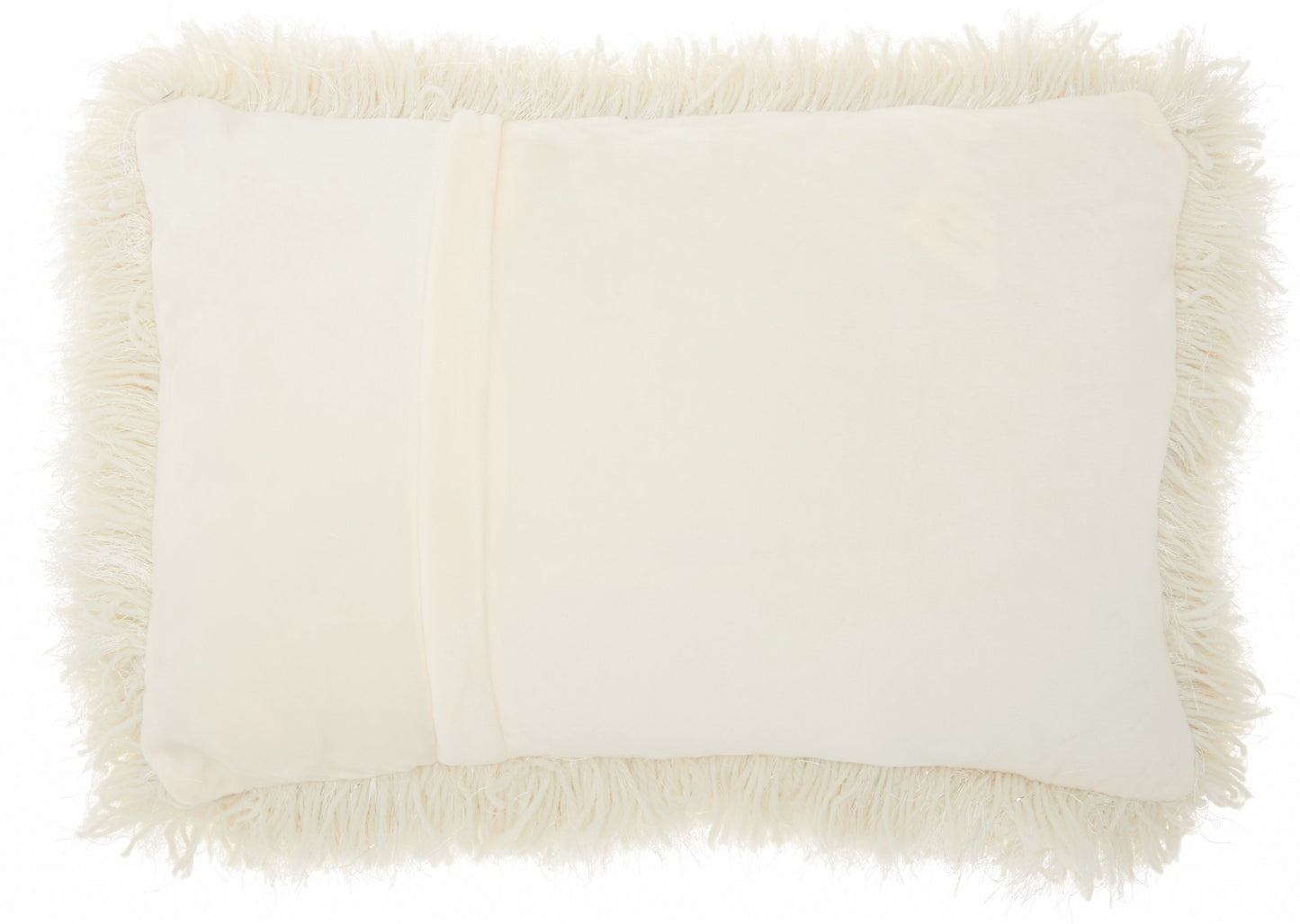 14" X 20" Cream Throw Pillow