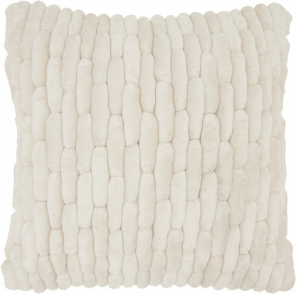 20" Ivory Silky Soft Velvet Capsules Throw Pillow