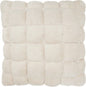 20" Ivory With Bling Quilted Velvet Throw Pillow