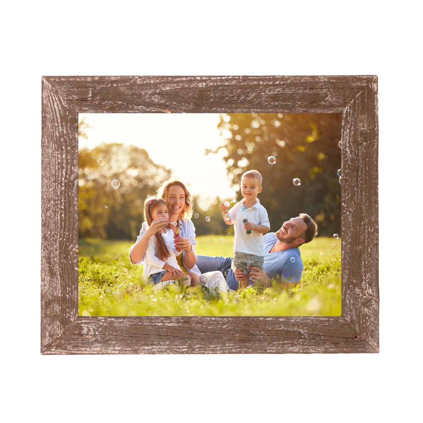 10” X 10”  Rustic Farmhouse Brown Wood Frame