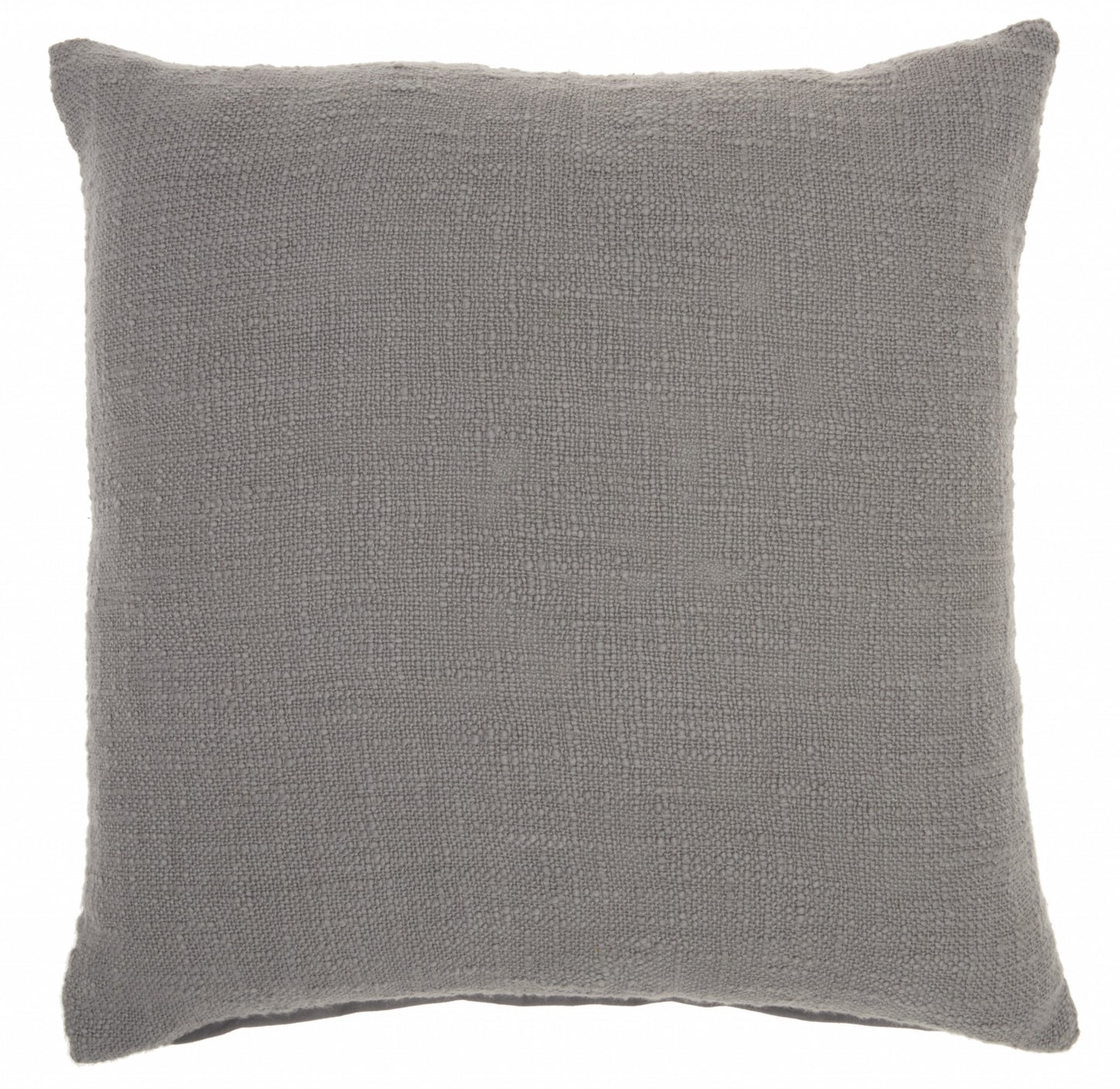 18" Gray Cotton Throw Pillow