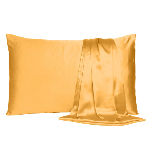 Apricot Dreamy Silky Satin King Size Pillowcase