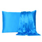 Blue Dreamy Set Of 2 Silky Satin King Pillowcases