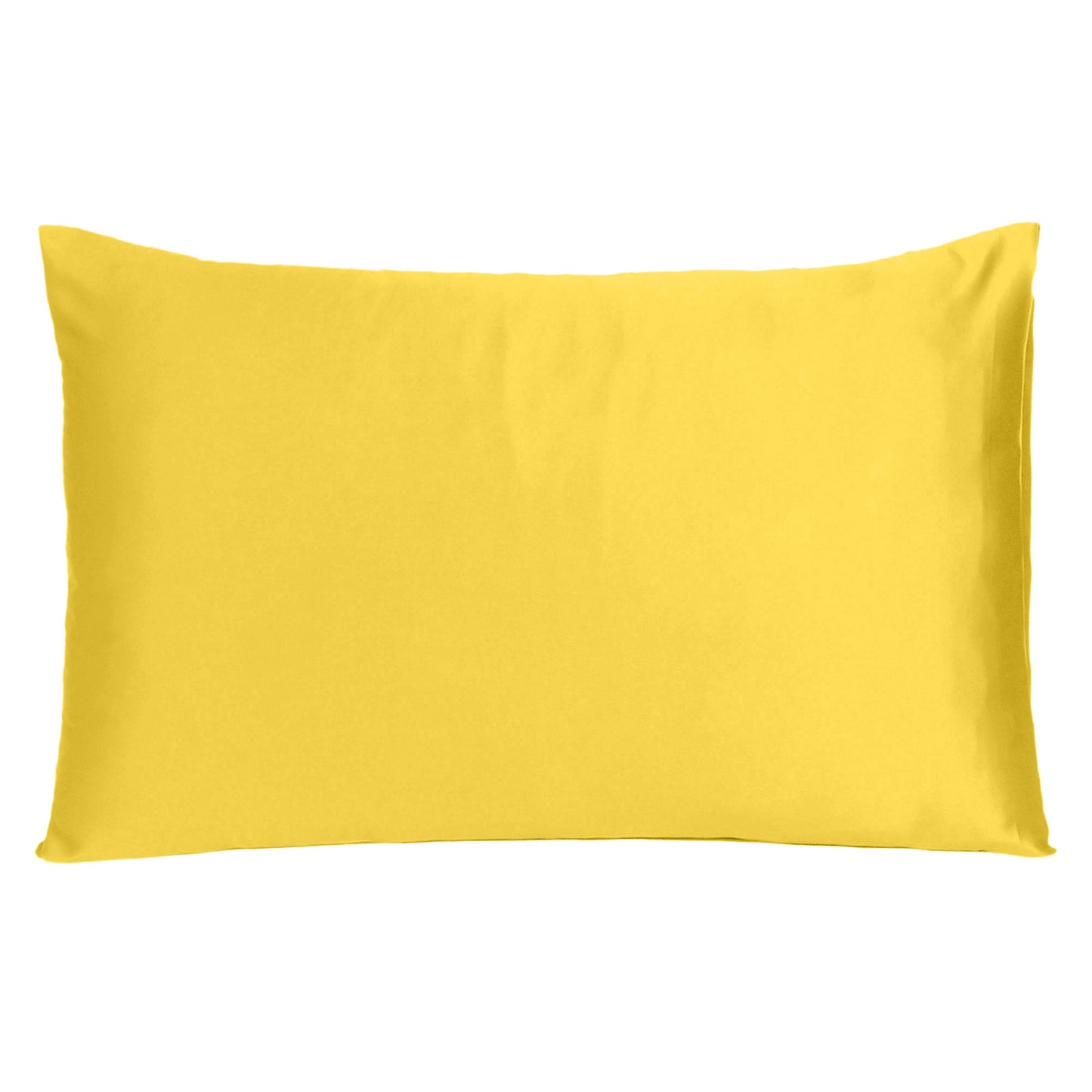 Lemon Dreamy Set Of 2 Silky Satin King Pillowcases