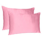 Pink Rose Dreamy Set Of 2 Silky Satin King Pillowcases