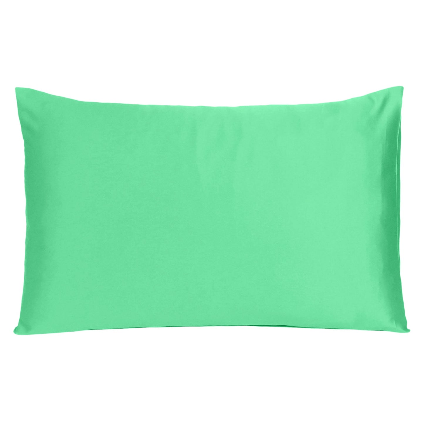 Green Dreamy Set Of 2 Silky Satin King Pillowcases