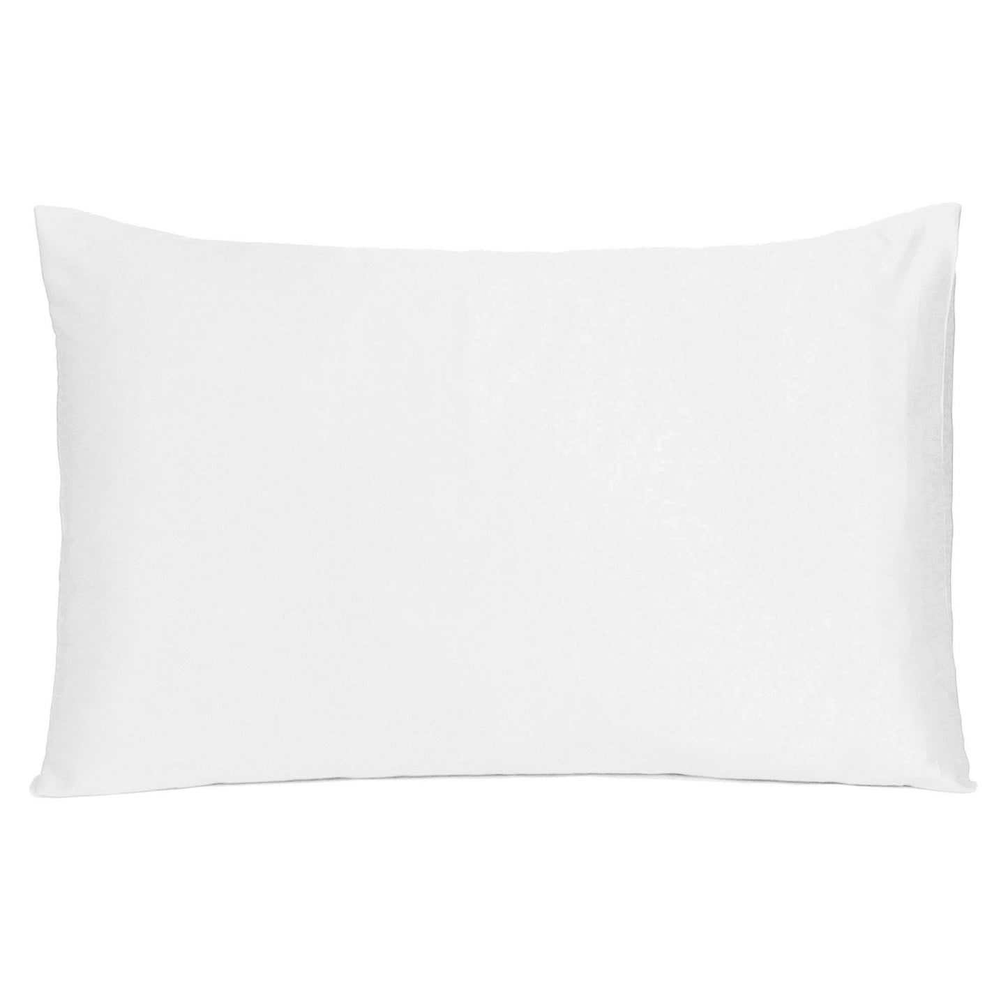 White Dreamy Set Of 2 Silky Satin Standard Pillowcases