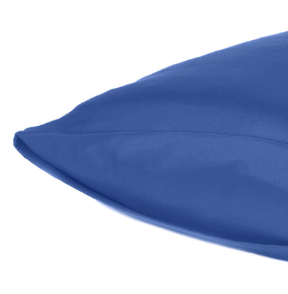 Navy Blue Dreamy Set Of 2 Silky Satin Standard Pillowcases