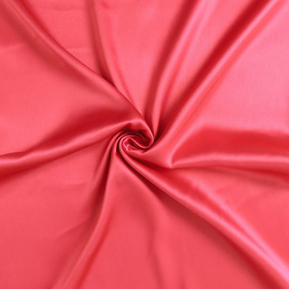 Poppy Red Dreamy Set Of 2 Silky Satin Standard Pillowcases