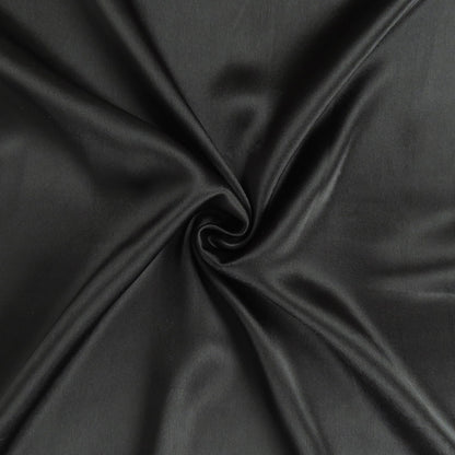 Black Dreamy Set Of 2 Silky Satin Queen Pillowcases