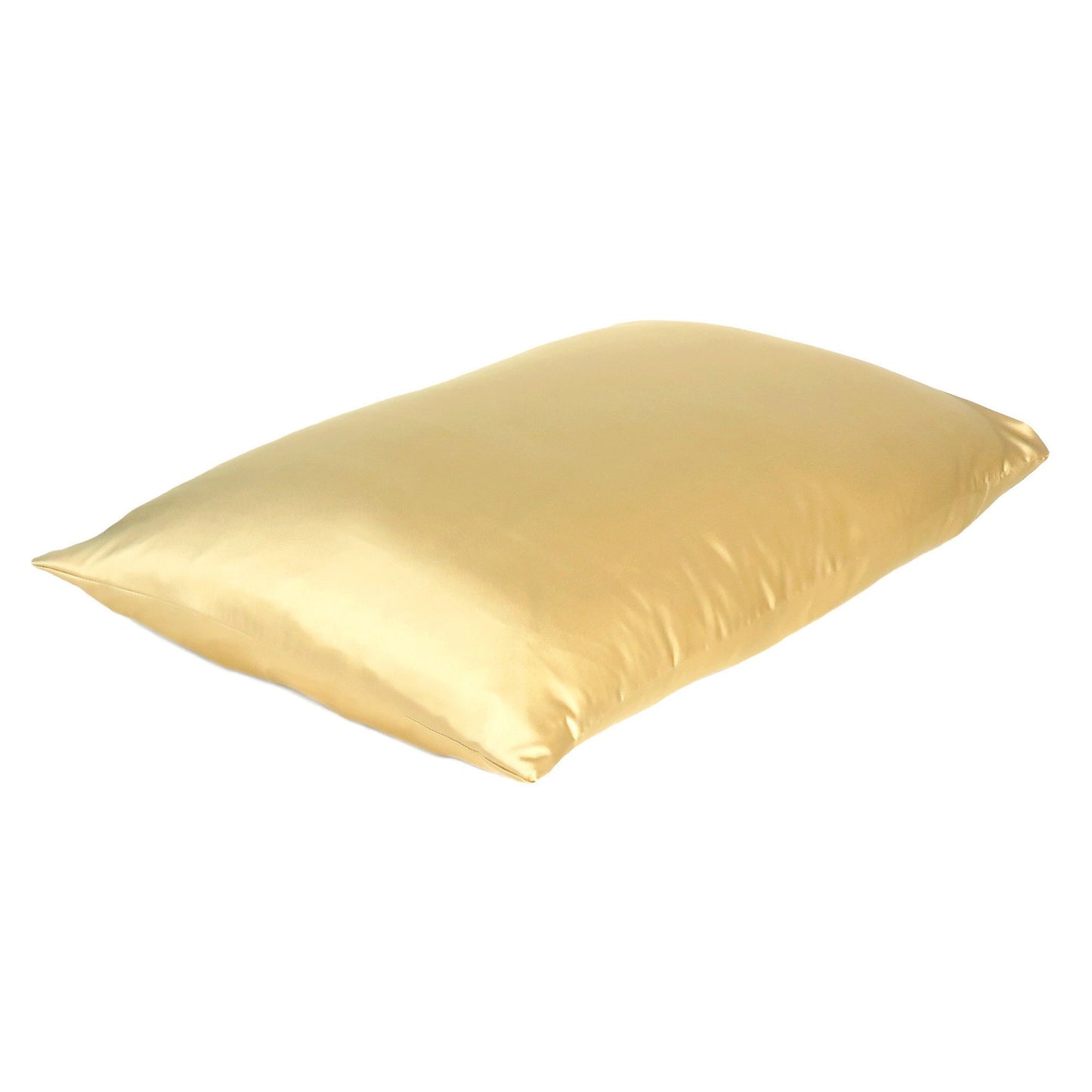 Gold Dreamy Set Of 2 Silky Satin Queen Pillowcases