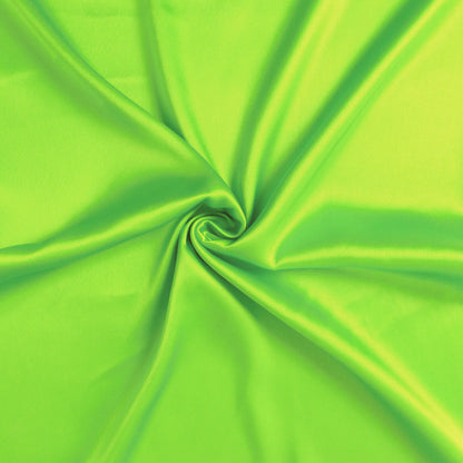 Bright Green Dreamy Set Of 2 Silky Satin Queen Pillowcases