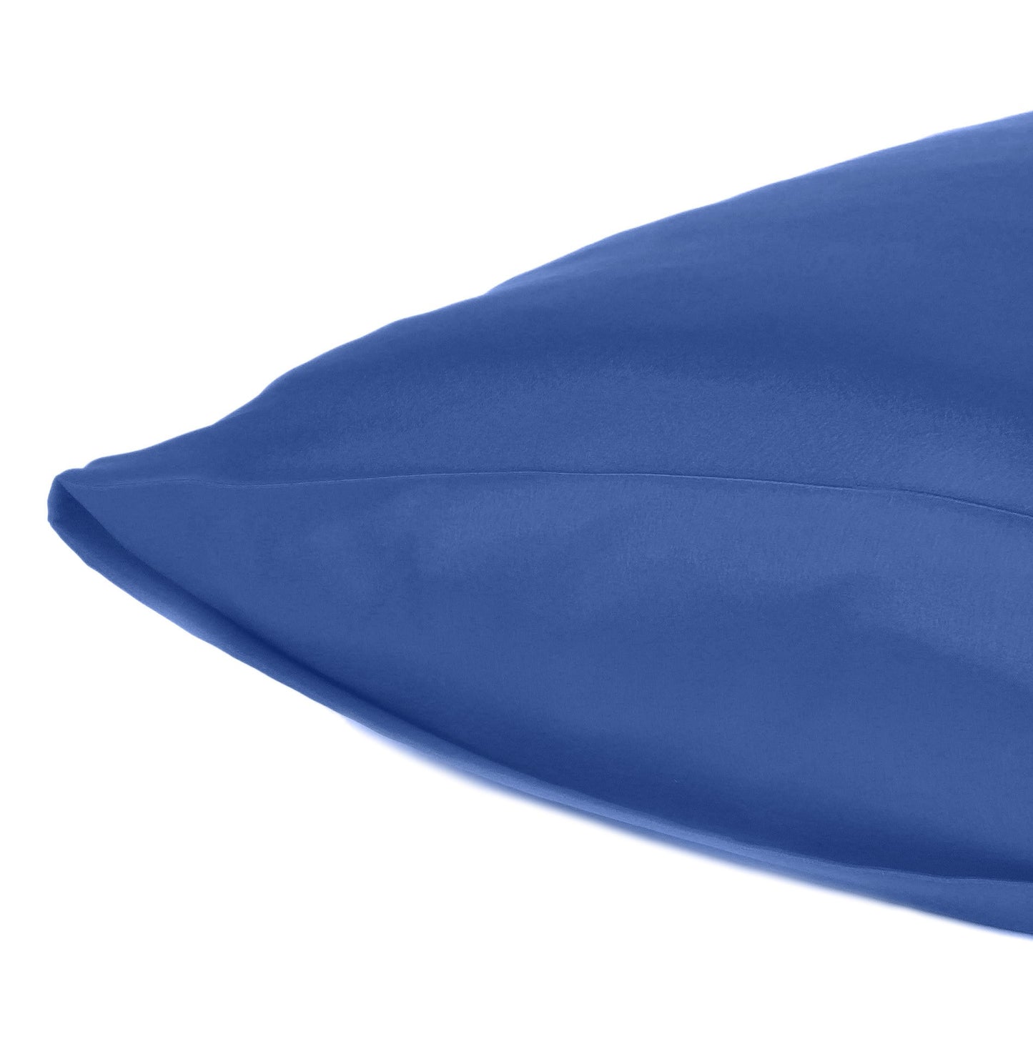 Navy Blue Dreamy Set Of 2 Silky Satin Queen Pillowcases