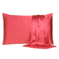 Poppy Red Dreamy Set Of 2 Silky Satin Queen Pillowcases