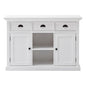 White Modern Farmhouse Large Accent Cabinet With Baskets