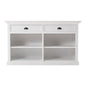 57" White Wood Two Drawer Buffet Server