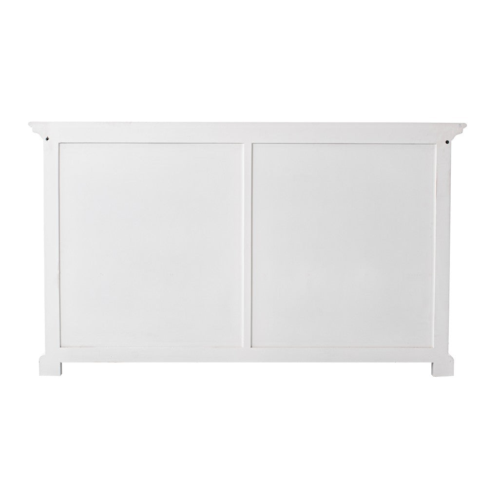 57" White Wood Two Drawer Buffet Server