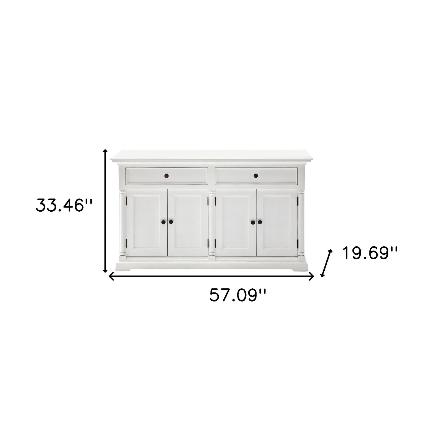 Modern Farm White Two Door Buffet Server