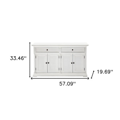 Modern Farm White Two Door Buffet Server