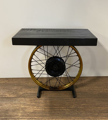 22" Black Solid Wood End Table