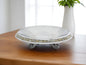 Silver And Mother Of Pearl Pedestal Centerpiece Bowl