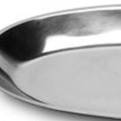 7" Silver Oval Stainless Steel Indoor Outdoor Handmade Serving Tray