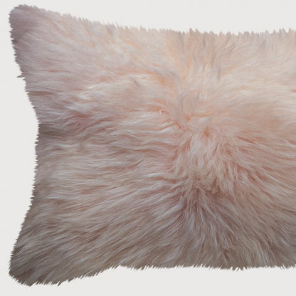 Blush Natural Sheepskin Lumbar Pillow