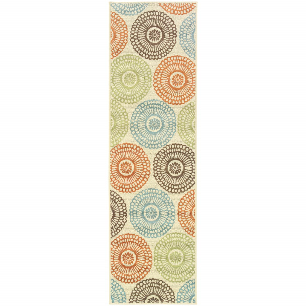 2' X 4' Beige Indoor Outdoor Area Rug