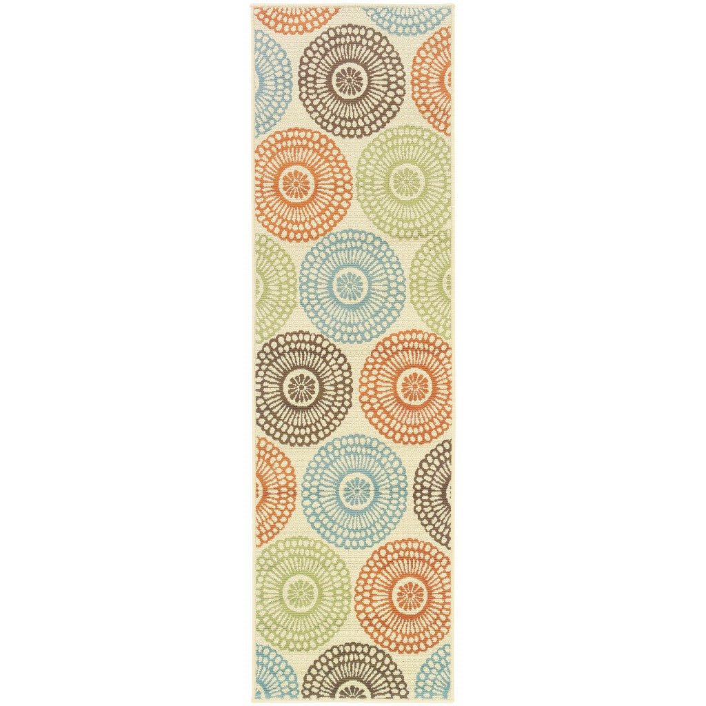 2' X 4' Beige Indoor Outdoor Area Rug