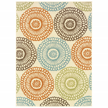 2' X 4' Beige Indoor Outdoor Area Rug