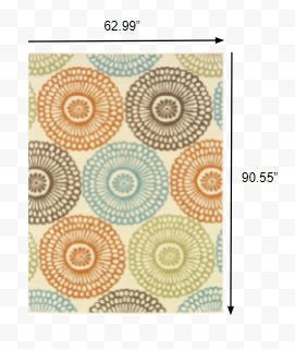 2' X 4' Beige Indoor Outdoor Area Rug