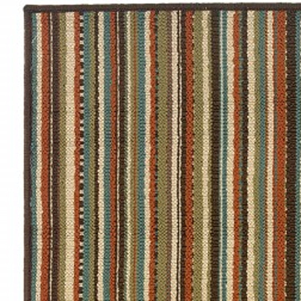 2' X 8' Green Indoor Outdoor Area Rug