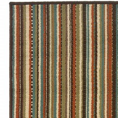 2' X 8' Green Indoor Outdoor Area Rug