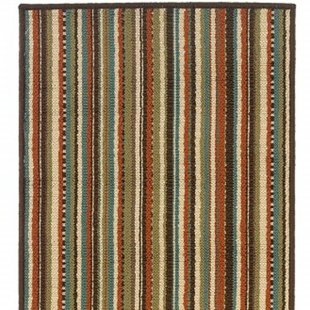 2' X 8' Green Indoor Outdoor Area Rug