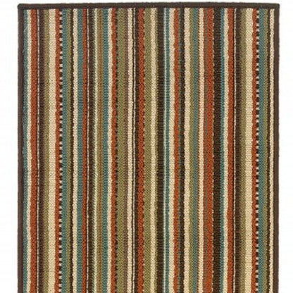 2' X 8' Green Indoor Outdoor Area Rug