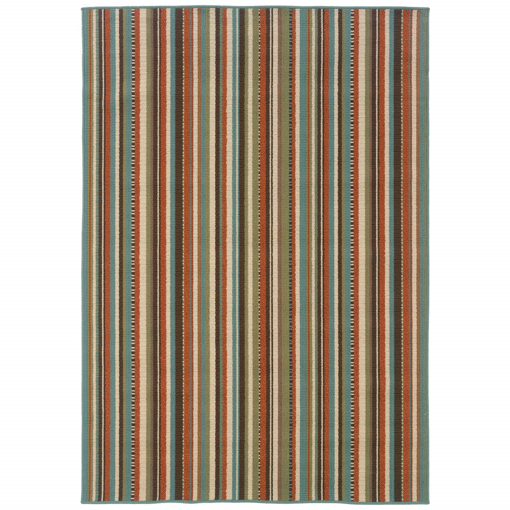 2' X 8' Green Indoor Outdoor Area Rug