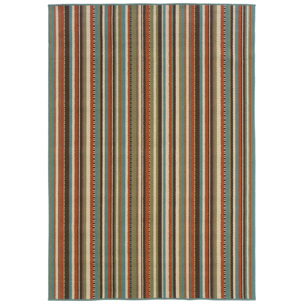 2' X 8' Green Indoor Outdoor Area Rug