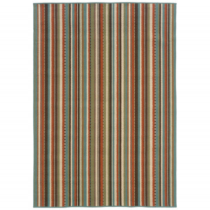 2' X 8' Green Indoor Outdoor Area Rug