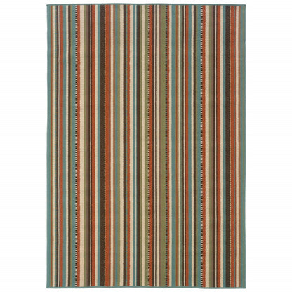 2' X 8' Green Indoor Outdoor Area Rug