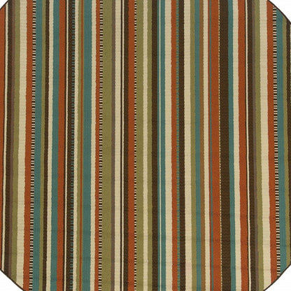 2' X 8' Green Indoor Outdoor Area Rug