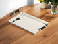 19" Silver Stainless Steel Serving Tray