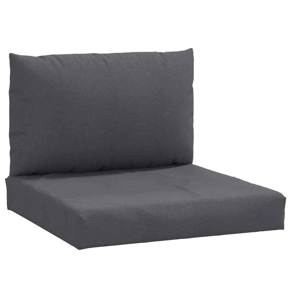 Pallet Cushions 2 pcs Melange Anthracite Fabric