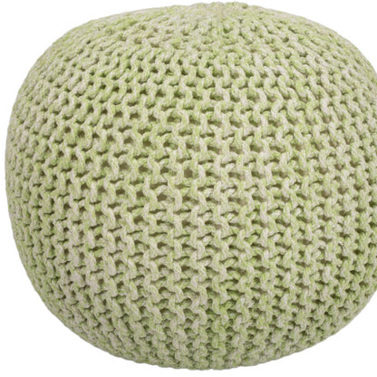 19" Green Round Pouf Ottoman