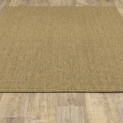 7' X 10' Tan Indoor Outdoor Area Rug