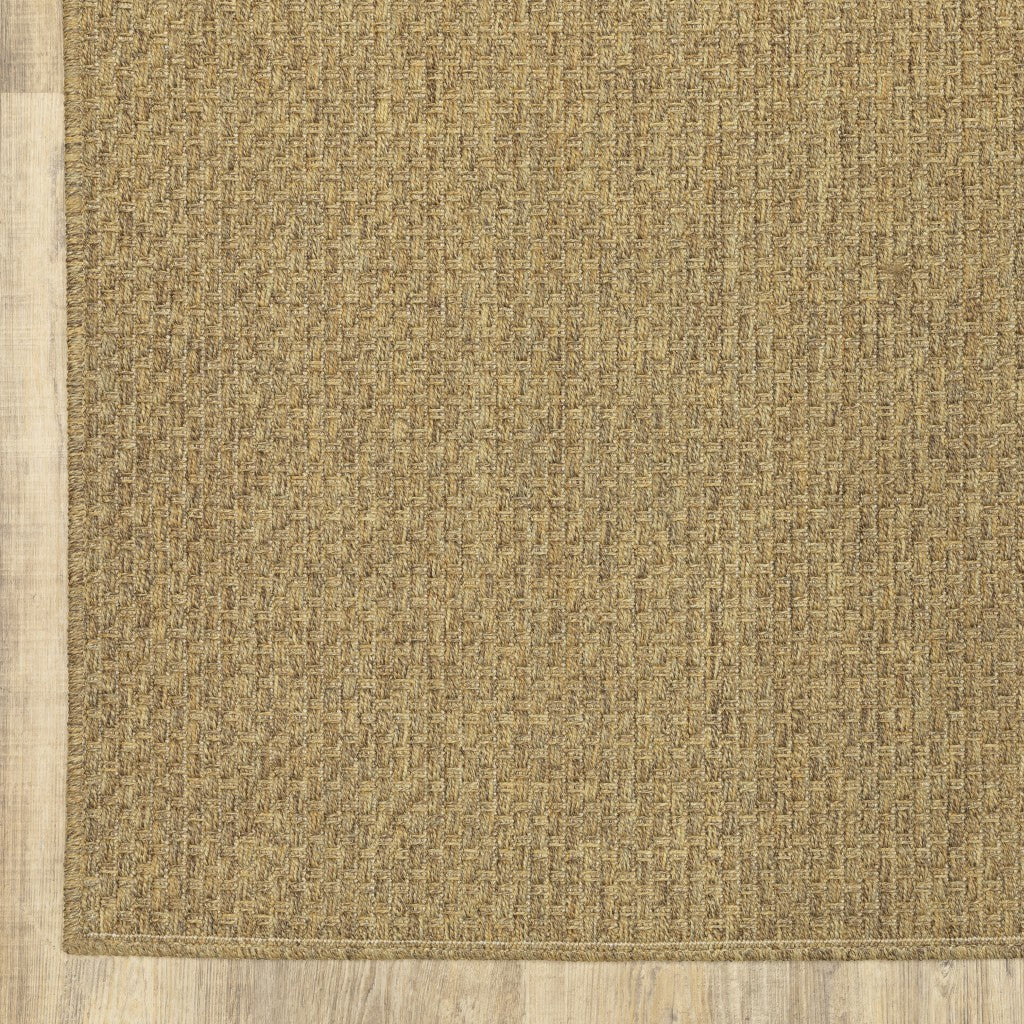 7' X 10' Tan Indoor Outdoor Area Rug