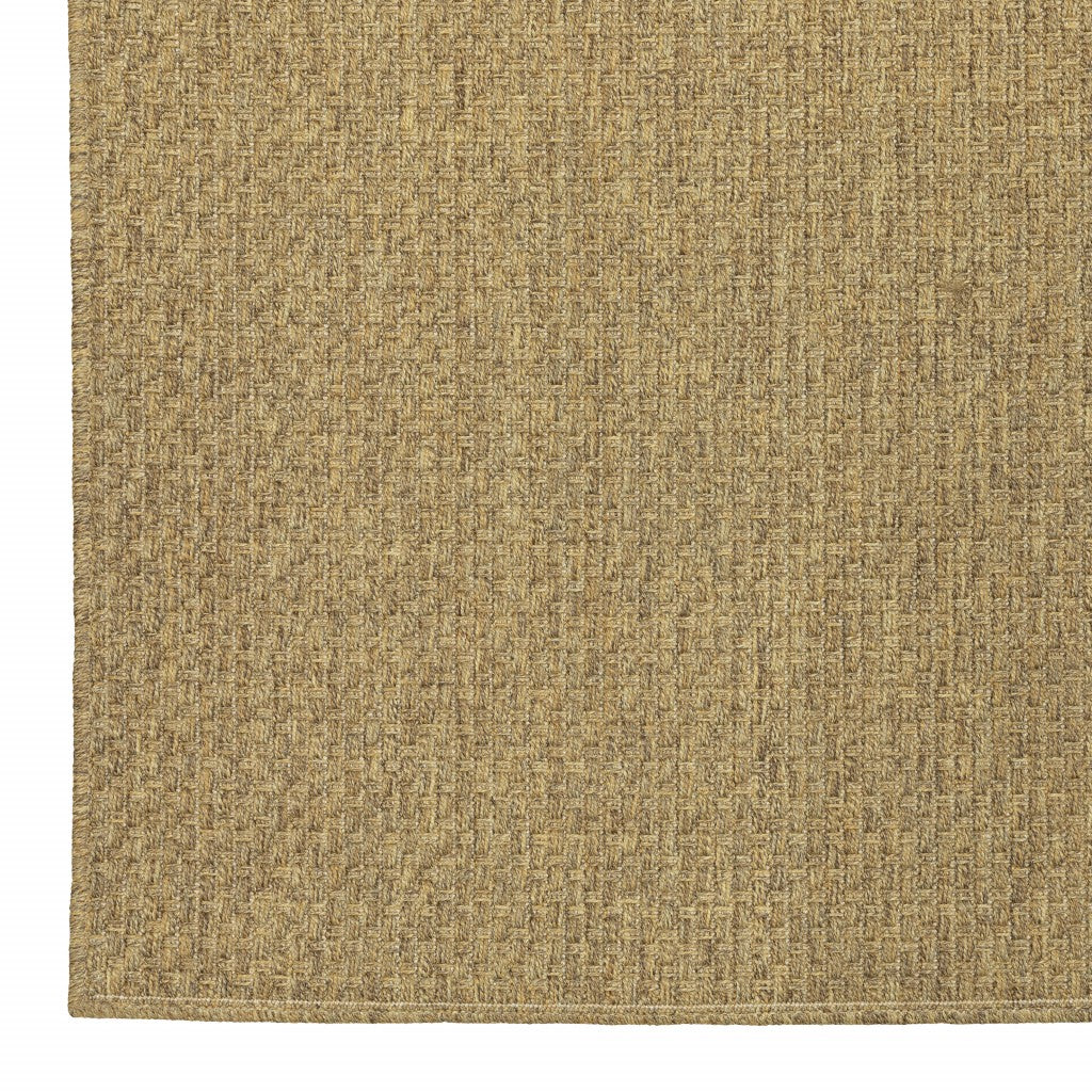 7' X 10' Tan Indoor Outdoor Area Rug