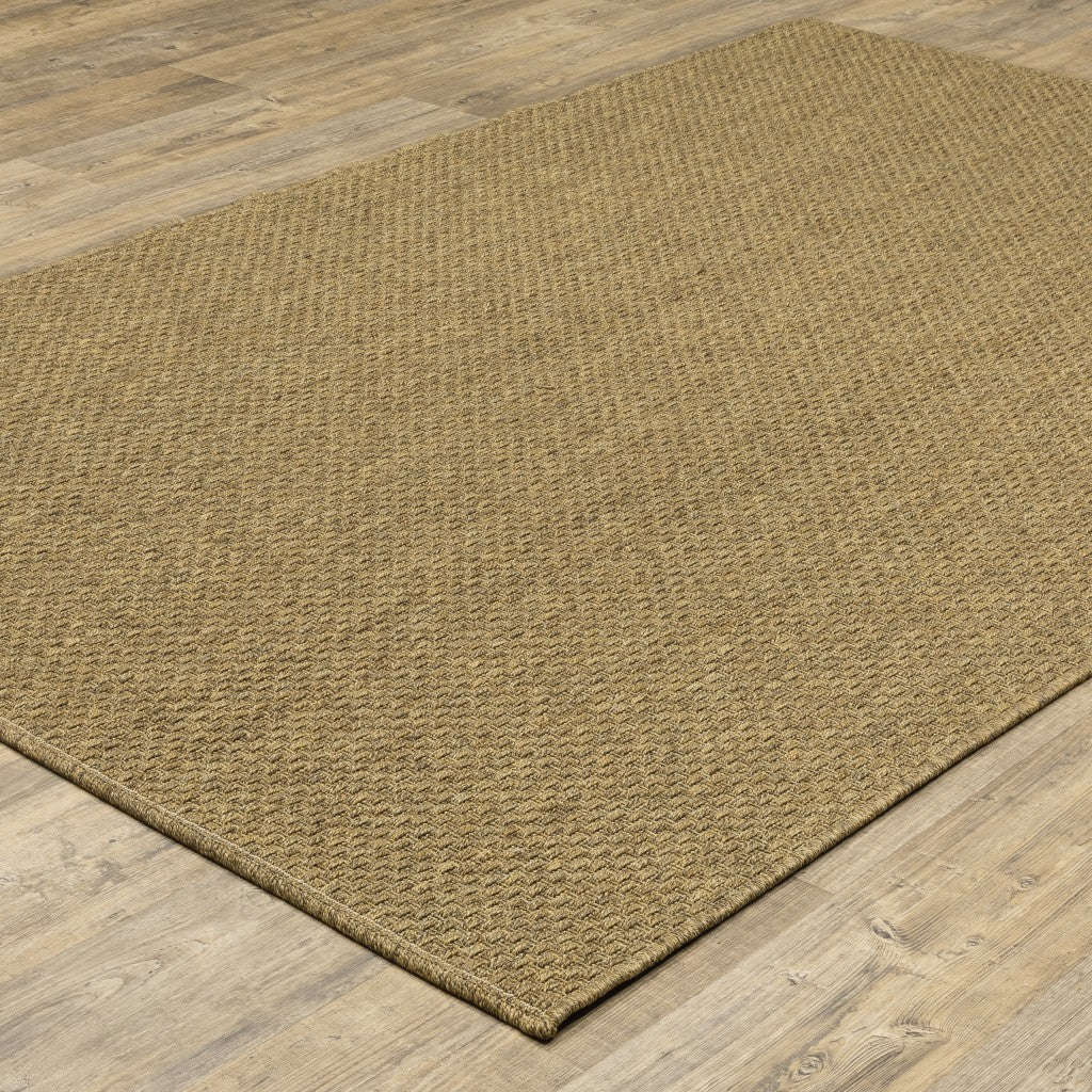 7' X 10' Tan Indoor Outdoor Area Rug