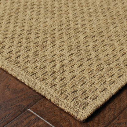 7' X 10' Tan Indoor Outdoor Area Rug